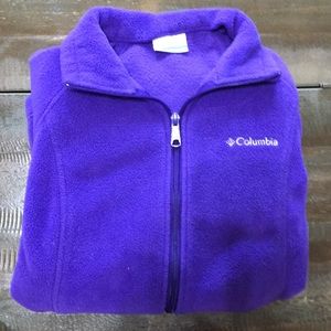 COLUMBIA WOMEN’S SZ SMALL PURPLE FULL ZIPPER